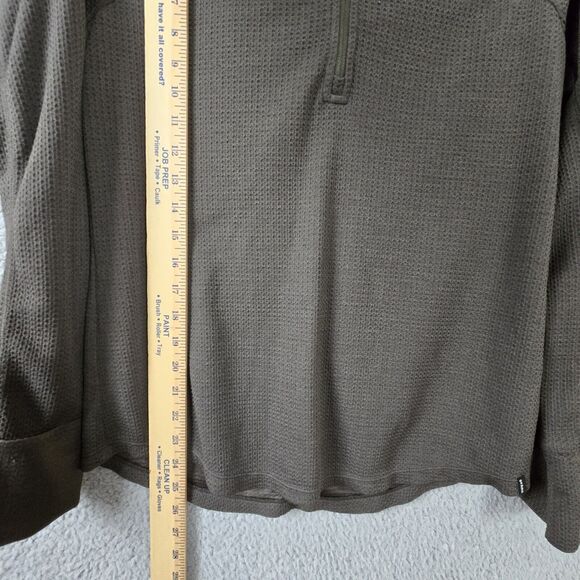 Prana Wensley 1/2 Zip Pullover Waffle Knit Sweatshirt Brown Women's Medium - Picture 7 of 9
